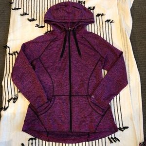 Berry Colored Zip Up Athletic Sweatshirt